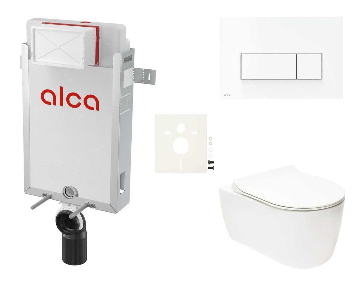 Cenově zvýhodněný závěsný WC set Alca k zazdění + WC Glacera Alfa SIKOAA7 Alca