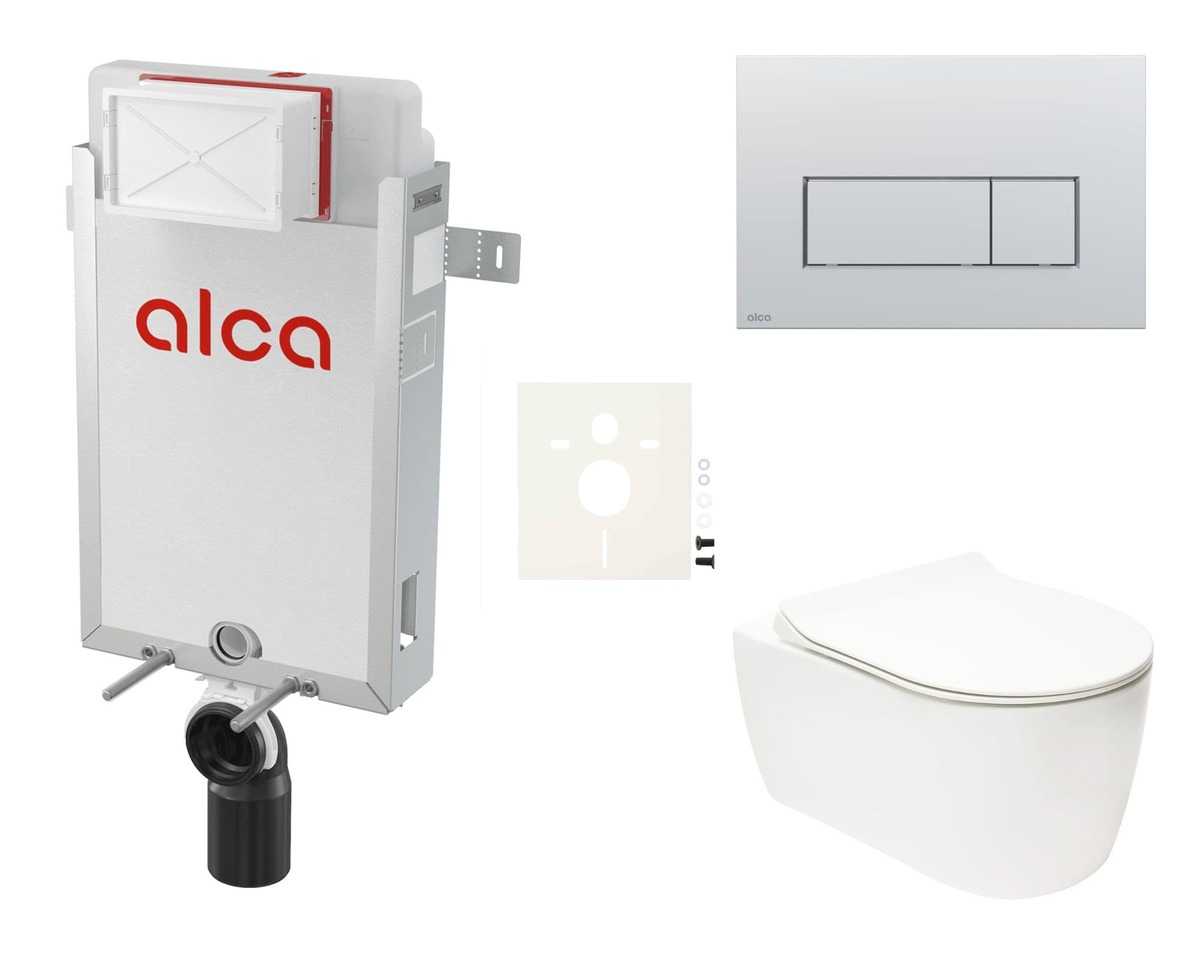 Cenově zvýhodněný závěsný WC set Alca k zazdění + WC Glacera Alfa SIKOAA9 Alca