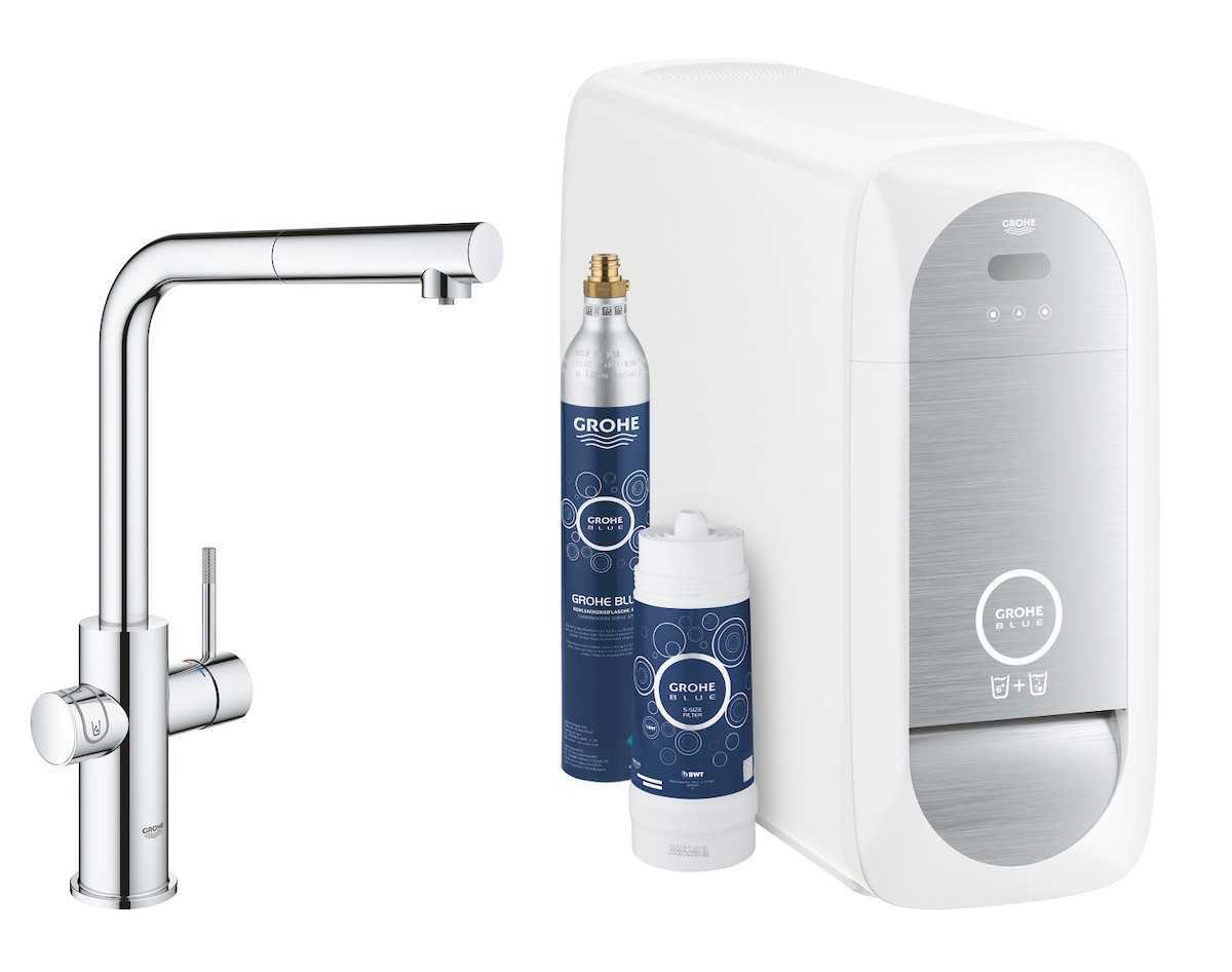 Dřezová baterie Grohe Blue Home s vytahovací sprškou chrom 31539000 Grohe