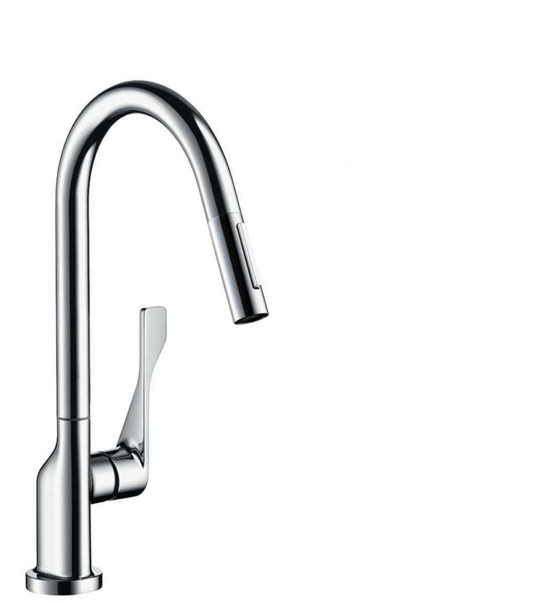 Dřezová baterie Hansgrohe Axor Citterio s vytahovací sprškou vzhled nerezu 39835800 Hansgrohe