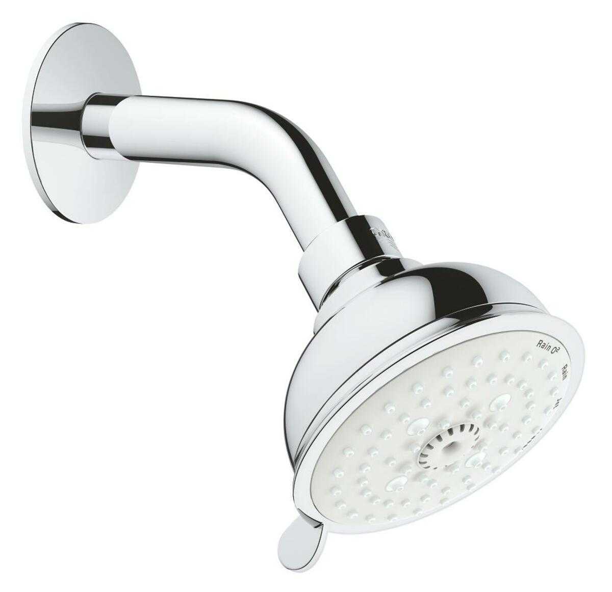 Hlavová sprcha Grohe Tempesta Rustic na stěnu včetně sprchového ramena chrom 26089001 Grohe