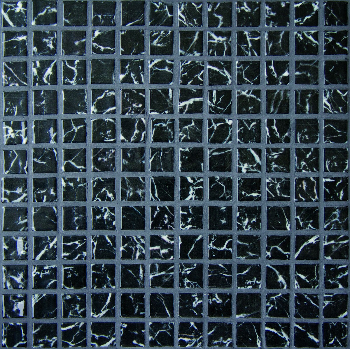 Skleněná mozaika Mosavit Negro marquina 30x30 cm lesk NEGROMA Mosavit