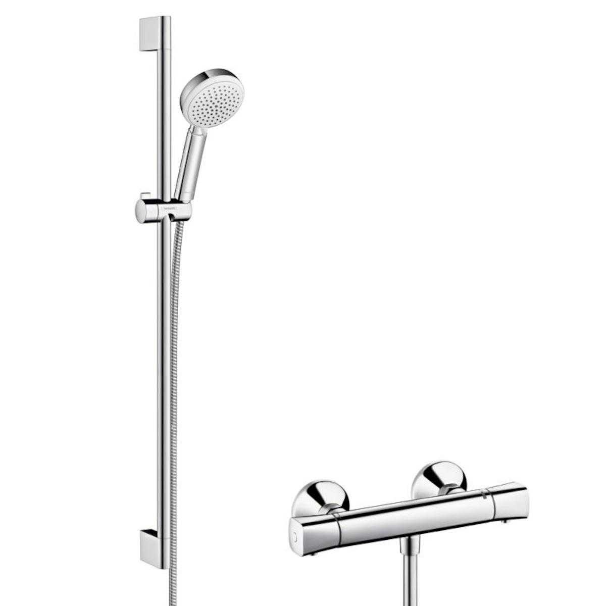 Sprchová baterie Hansgrohe Crometta 100 se sprchovým setem 150 mm bílá/chrom 27031400 Hansgrohe