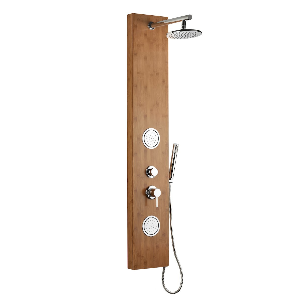 Sprchový panel SIKO Bamboo Shower na stěnu s pákovou baterií bambus BAMBOOSHOWER SIKO