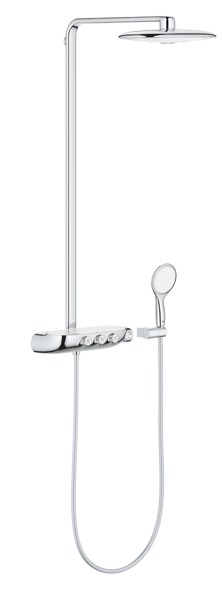 Sprchový systém Grohe Rainshower SmartControl s termostatickou baterií Moon White