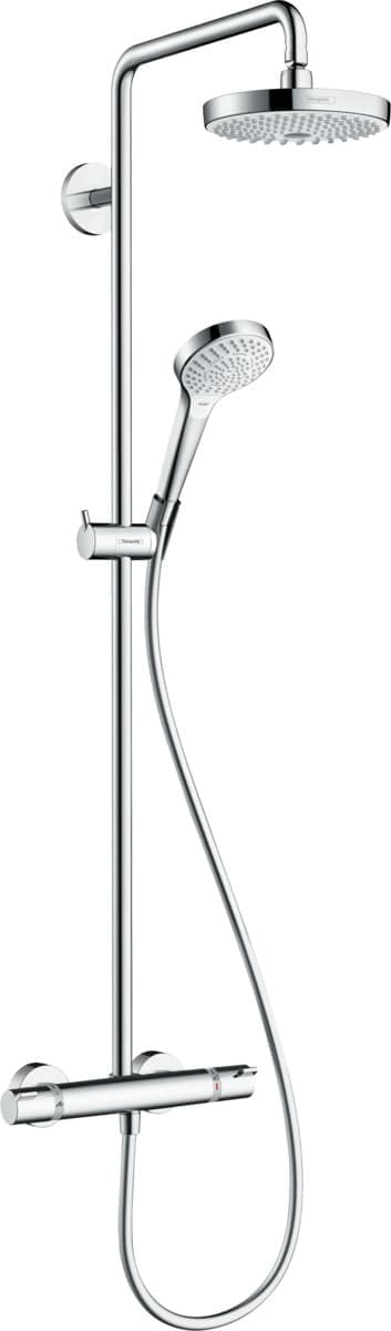 Sprchový systém Hansgrohe Croma Select S na stěnu s termostatickou baterií bílá/chrom 27253400 Hansgrohe