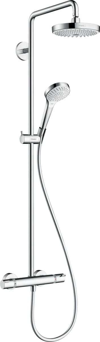 Sprchový systém Hansgrohe Croma Select S na stěnu s termostatickou baterií bílá/chrom 27254400 Hansgrohe