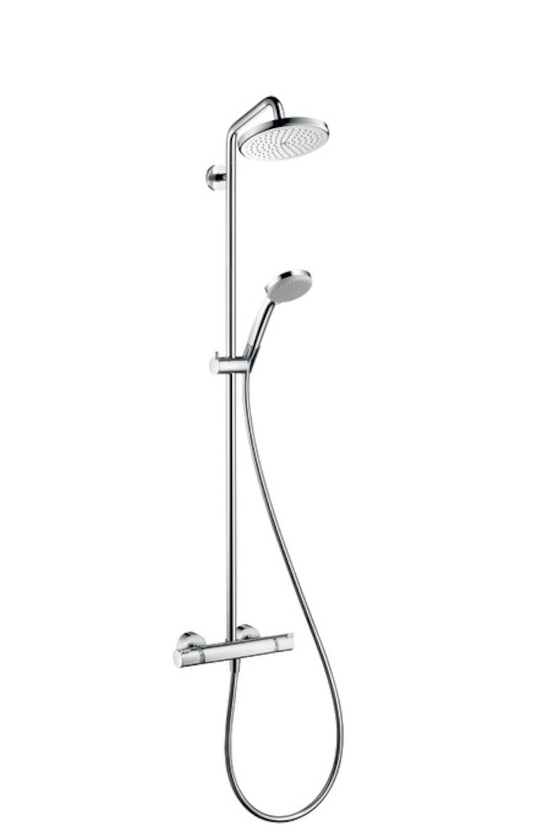 Sprchový systém Hansgrohe Croma na stěnu s termostatickou baterií chrom 27188000 Hansgrohe