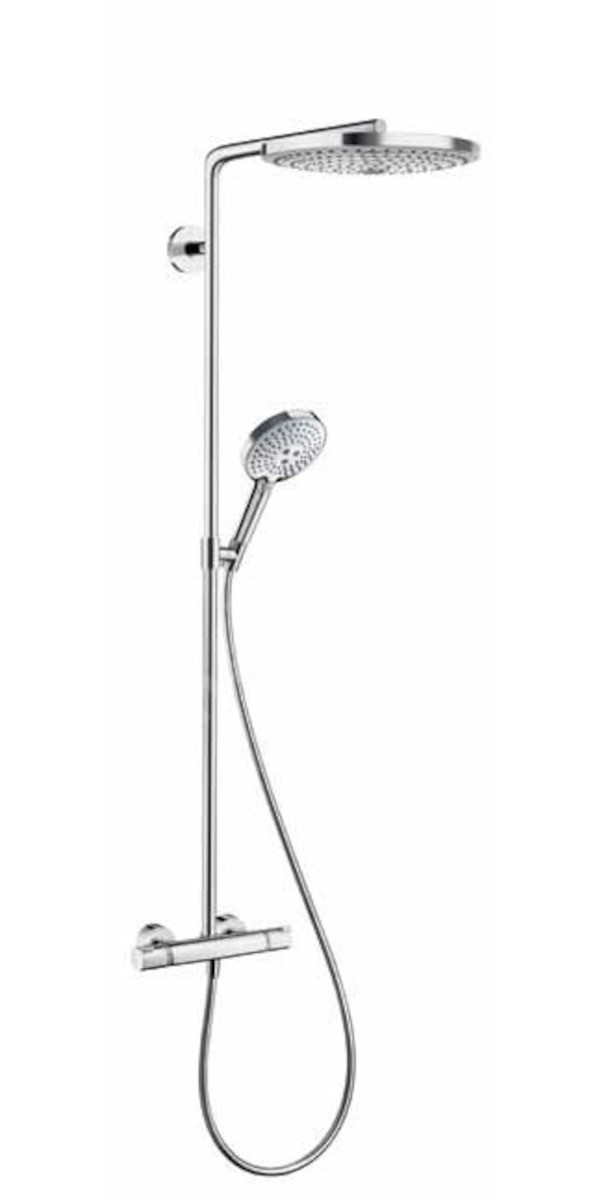 Sprchový systém Hansgrohe Raindance Select S na stěnu s termostatickou baterií chrom 27133000 Hansgrohe