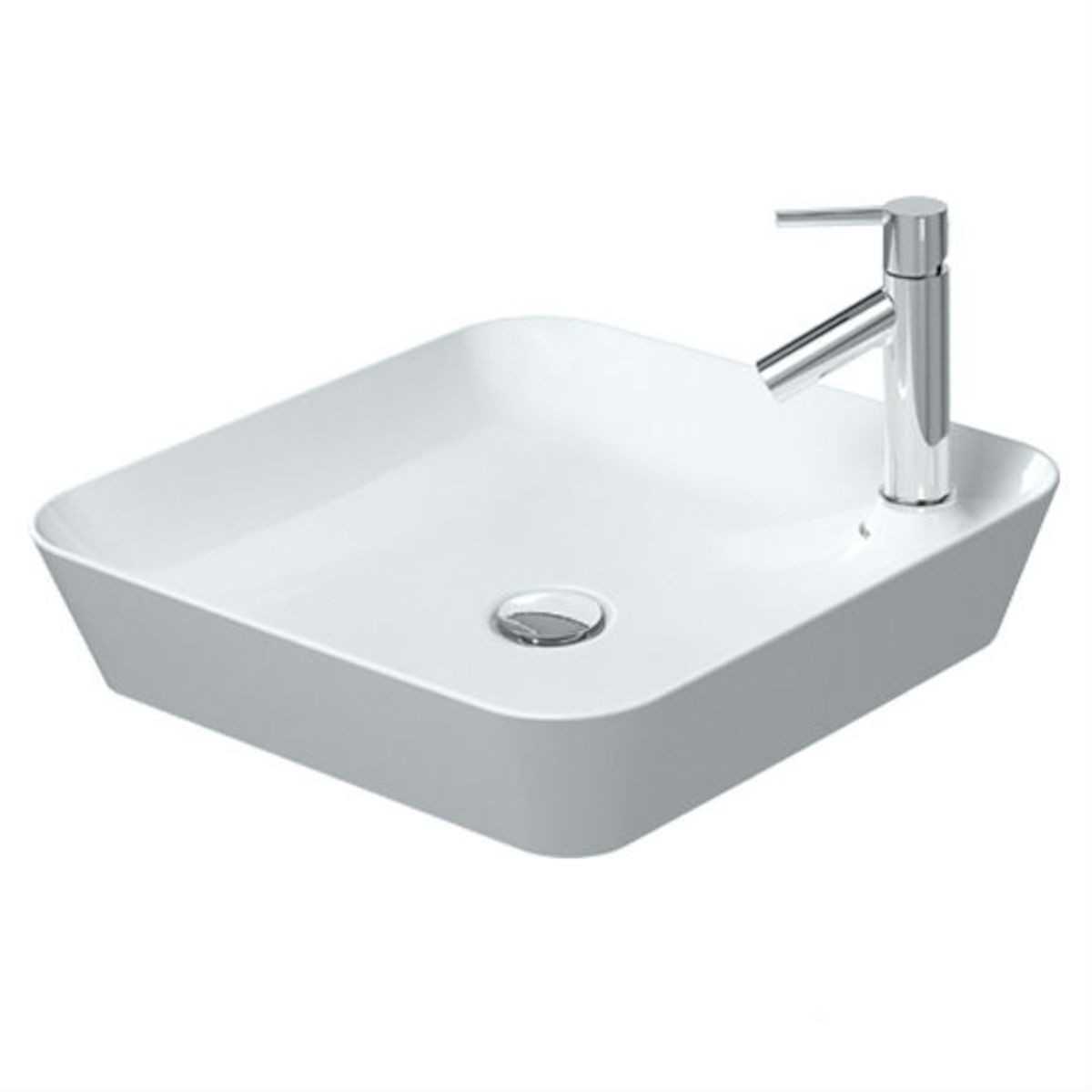 Umyvadlo na desku Duravit Cape Cod 46x46 cm bez přepadu 2340460000 Duravit