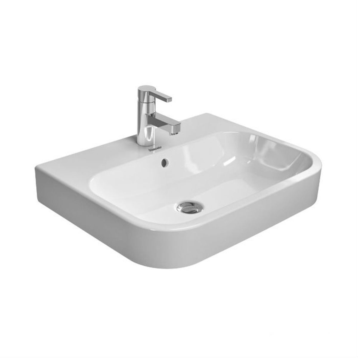 Umyvadlo na desku Duravit Happy D.2 60x46 cm otvor pro baterii uprostřed 2315600000 Duravit