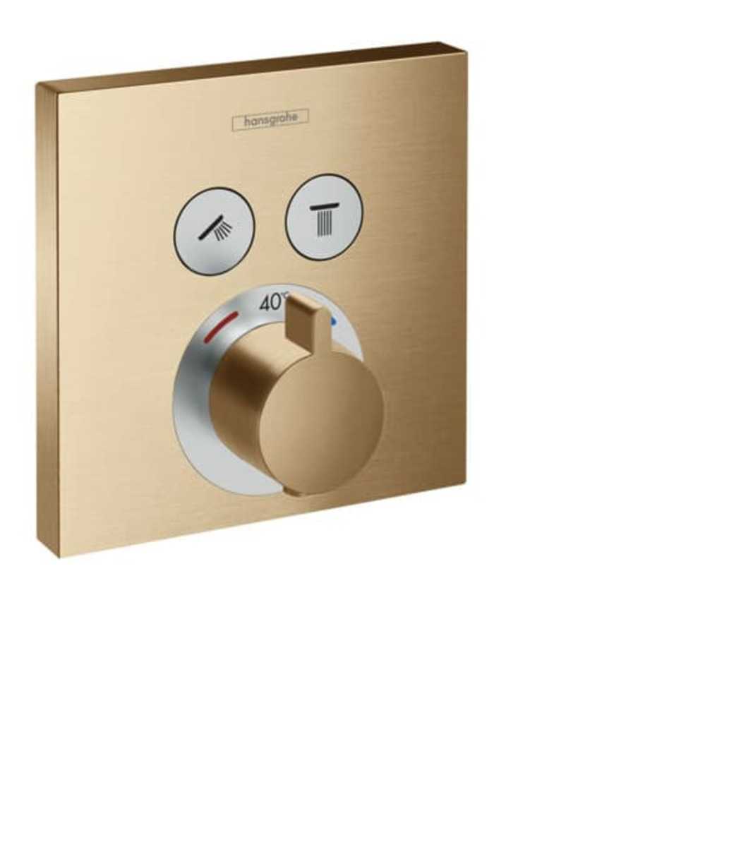 Vanová baterie Hansgrohe ShowerSelect bez podomítkového tělesa kartáčovaný bronz 15763140 Hansgrohe