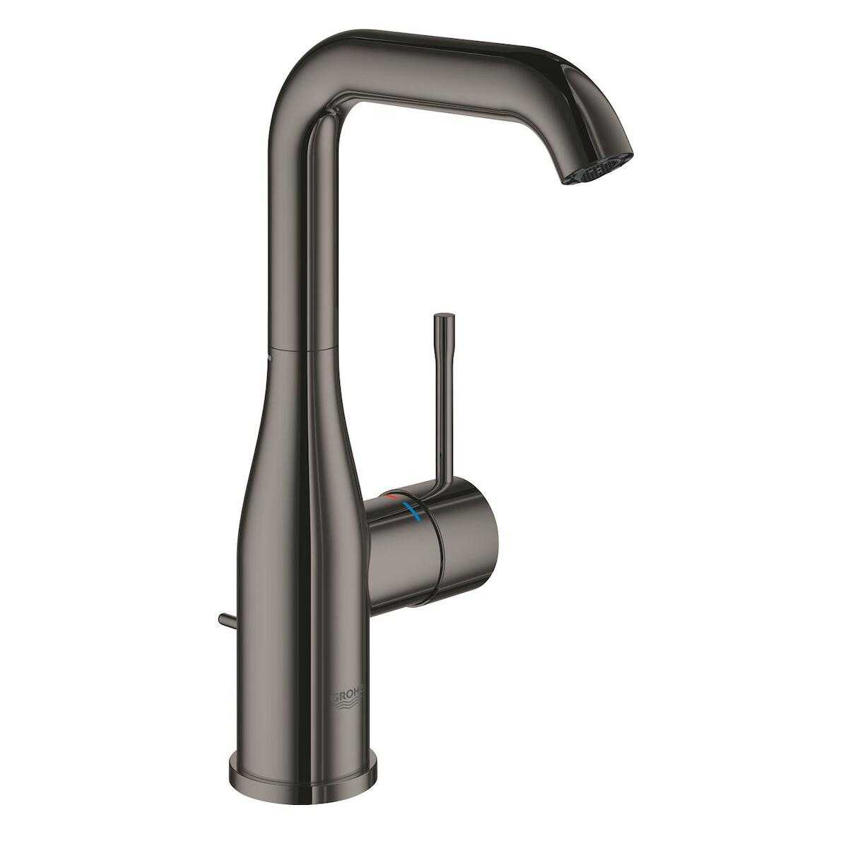 Vysoká umyvadlová baterie Grohe Essence New s otočným raménkem Hard Graphite 32628A01 Grohe