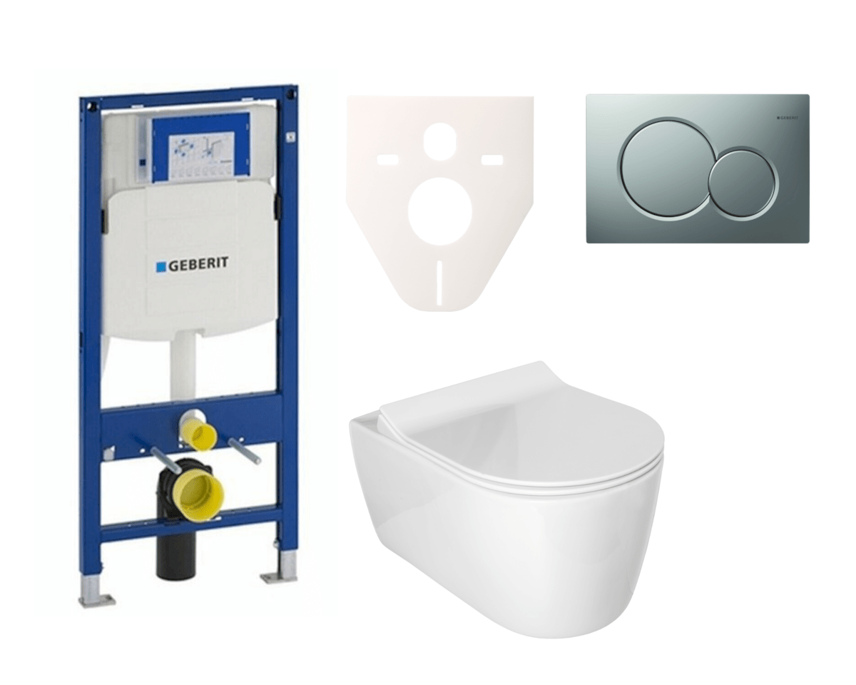 Cenově zvýhodněný závěsný WC set Geberit do lehkých stěn / předstěnová montáž+ WC Glacera Alfa SIKOGES3A3 Glacera