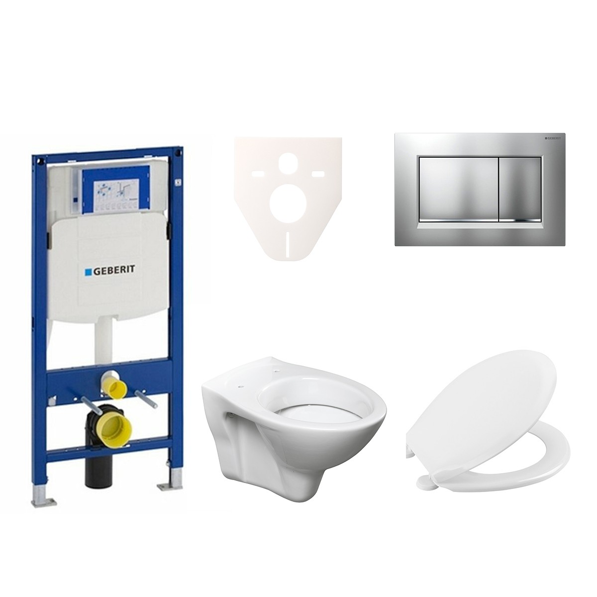 Cenově zvýhodněný závěsný WC set Geberit do lehkých stěn / předstěnová montáž+ WC S-Line S-line Pro 111.300.00.5NR7 S-Line