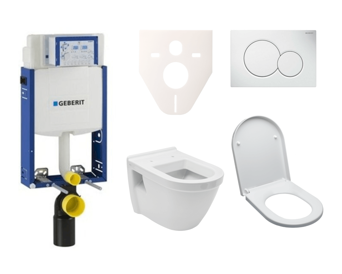 Cenově zvýhodněný závěsný WC set Geberit k zazdění + WC Vitra S50 SIKOGE2V1 Vitra