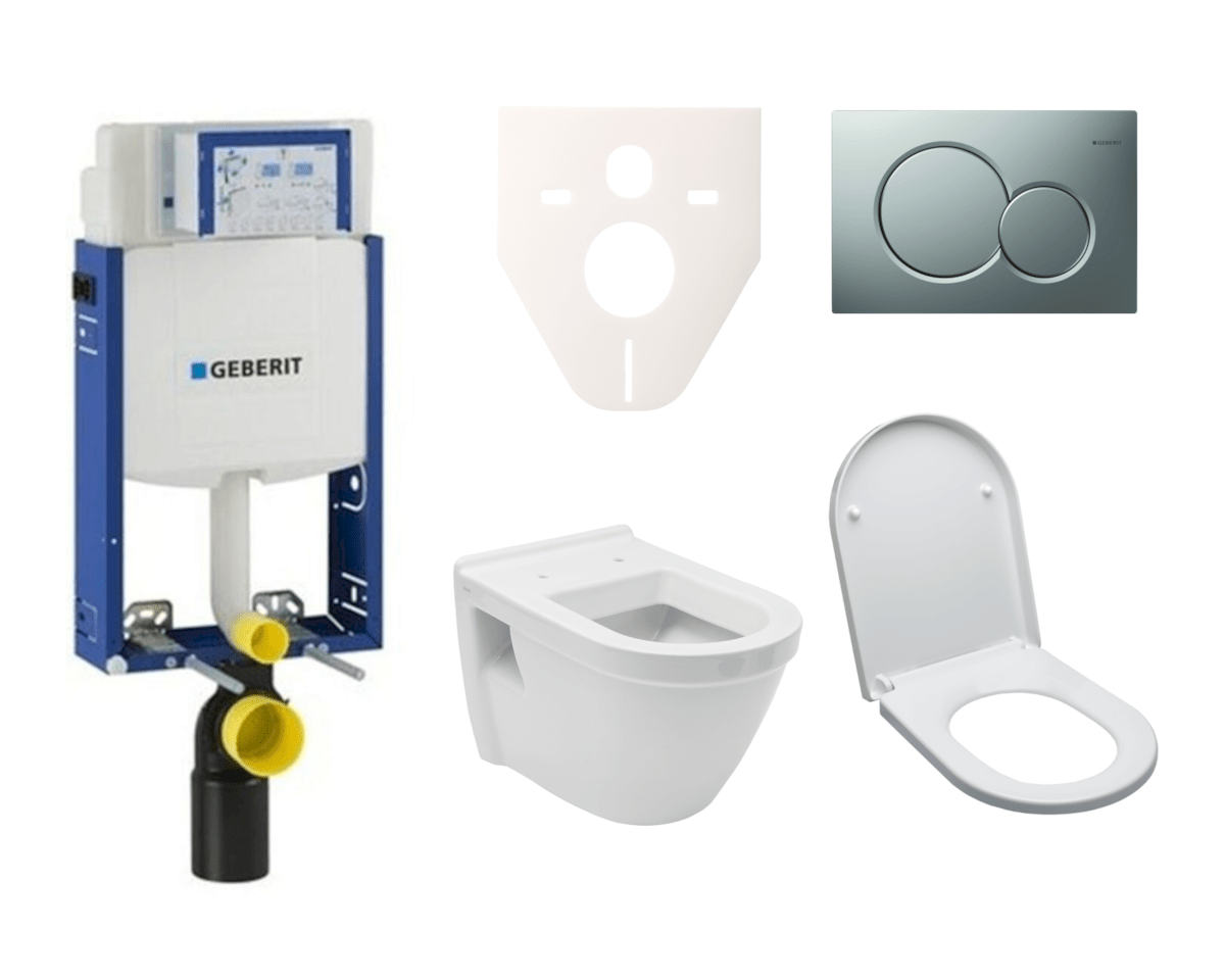 Cenově zvýhodněný závěsný WC set Geberit k zazdění + WC Vitra S50 SIKOGE2V3 Vitra