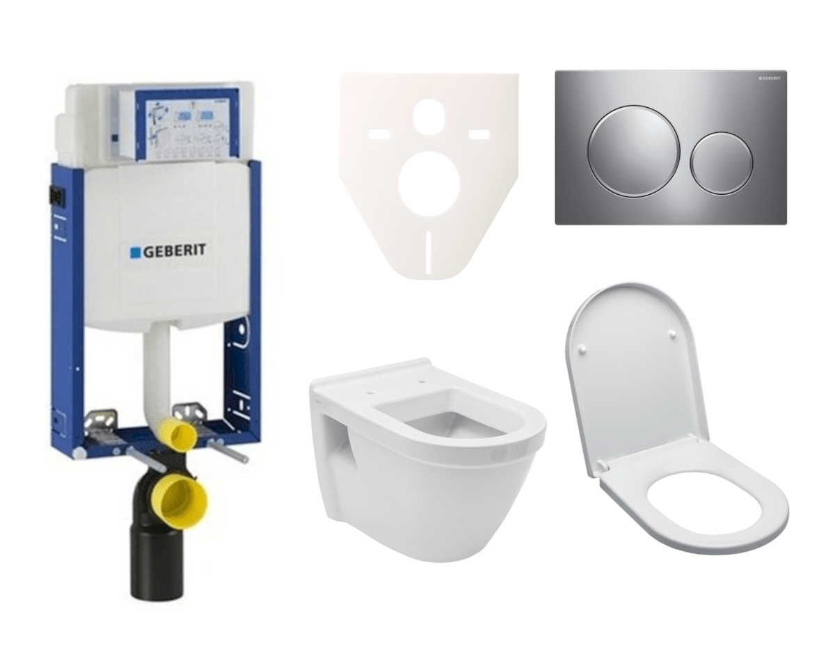 Cenově zvýhodněný závěsný WC set Geberit k zazdění + WC Vitra S50 SIKOGE2V41 Vitra