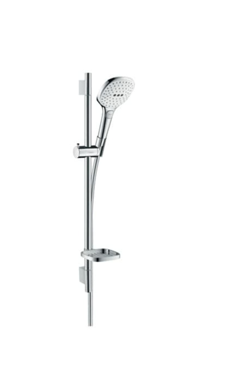 Sprchový set Hansgrohe Raindance Select E na stěnu s mýdlenkou bílá/chrom 26622400 Hansgrohe