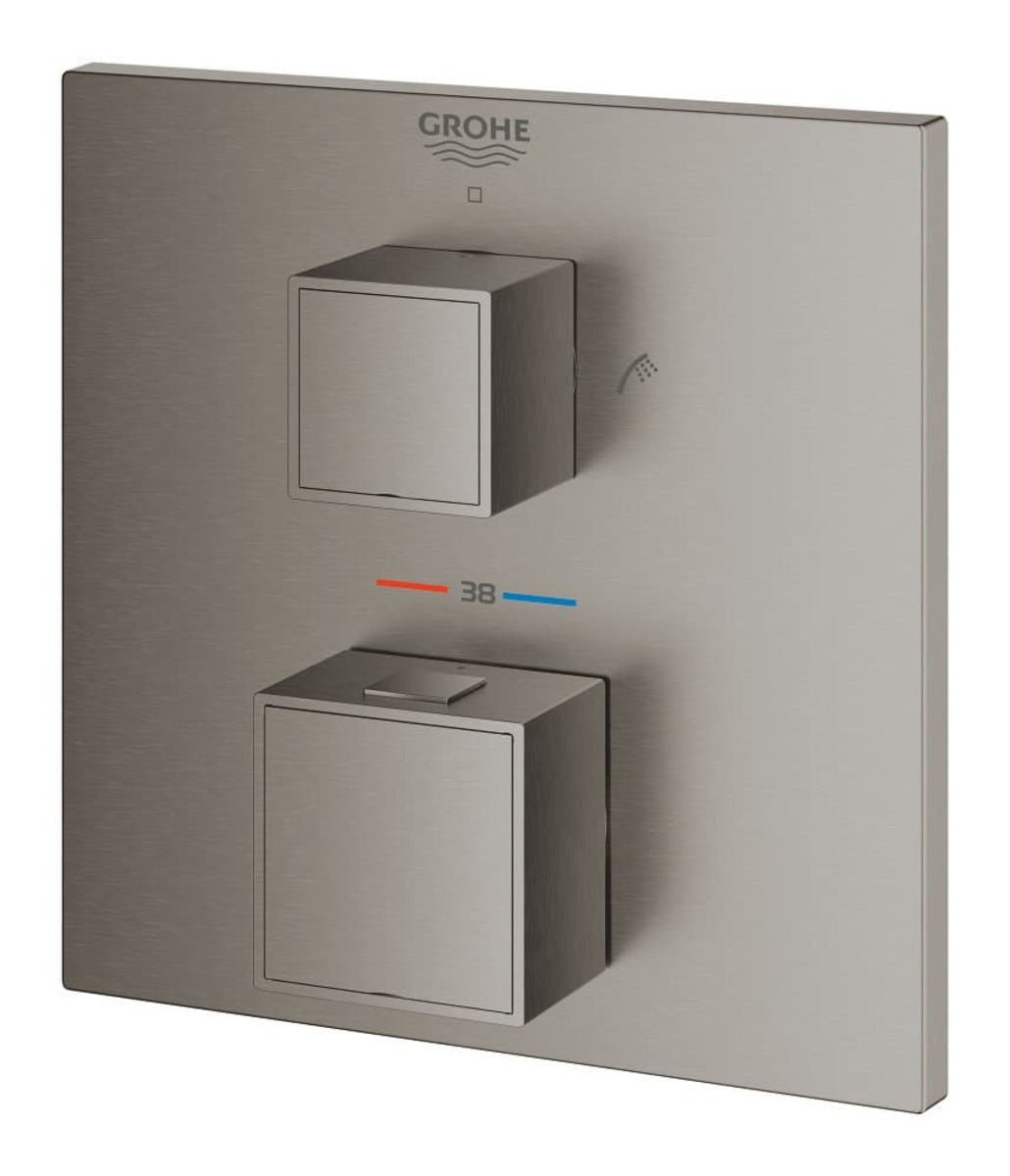 Termostat Grohe Grohtherm Cube bez podomítkového tělesa kartáčovaný Hard Graphite 24155AL0 NO BRAND