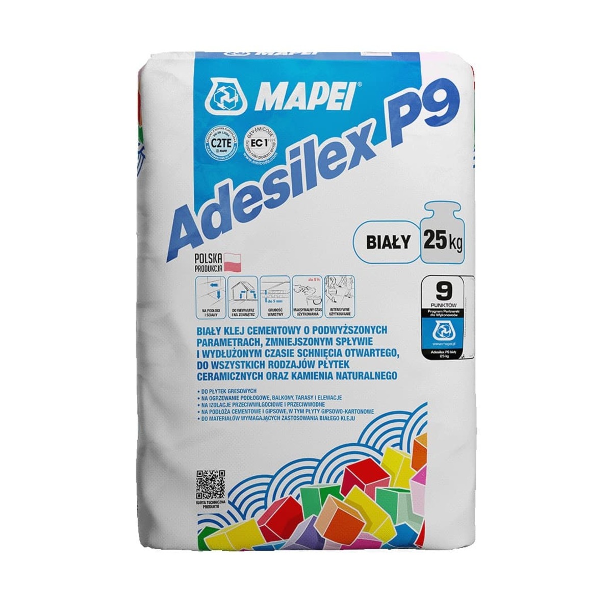 Lepidlo Mapei Adesilex P9 bílá 25 kg C2TE ADESILEXP9B Mapei