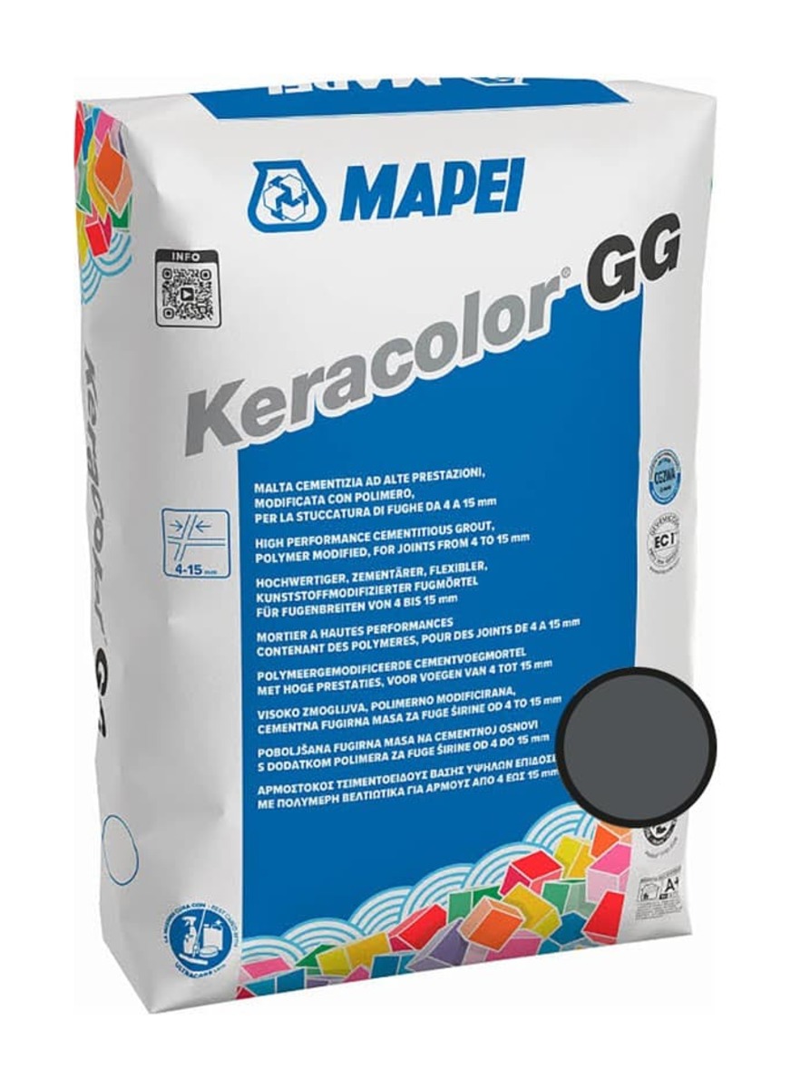 Spárovací hmota Mapei Keracolor GG antracite 25 kg CG2WA KERACOLG25114 Mapei