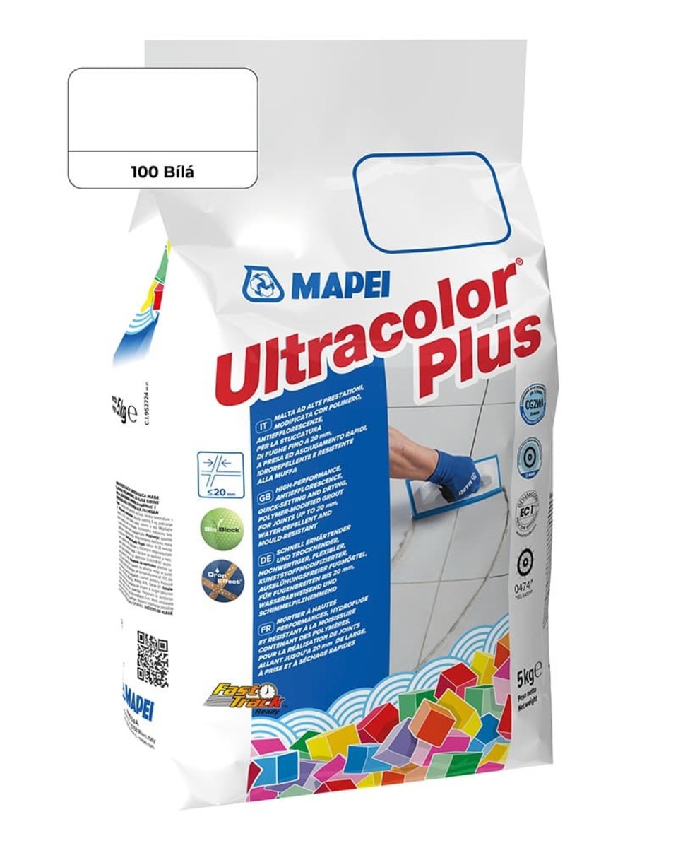 Spárovací hmota Mapei Ultracolor Plus bílá 5 kg CG2WA MAPU100 Mapei