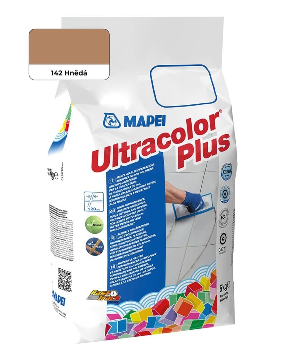 Spárovací hmota Mapei Ultracolor Plus hnědá 5 kg CG2WA MAPU142 Mapei