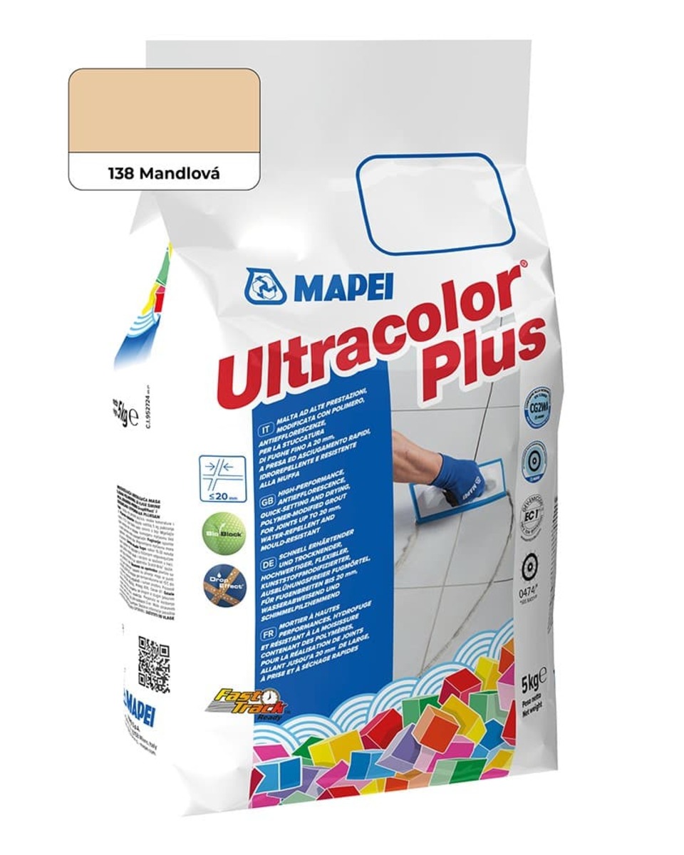 Spárovací hmota Mapei Ultracolor Plus mandlová 5 kg CG2WA MAPU138 Mapei