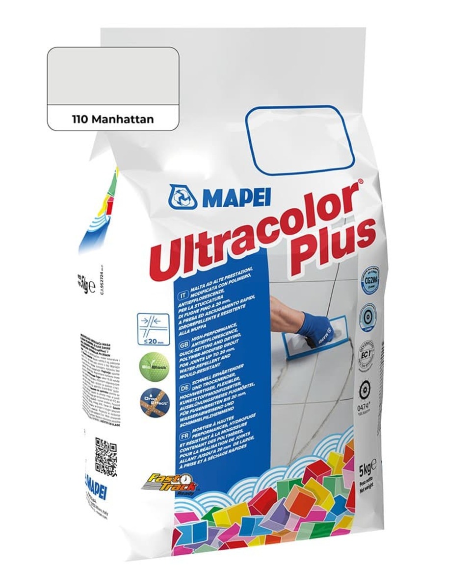 Spárovací hmota Mapei Ultracolor Plus manhattan 5 kg CG2WA MAPU110 Mapei