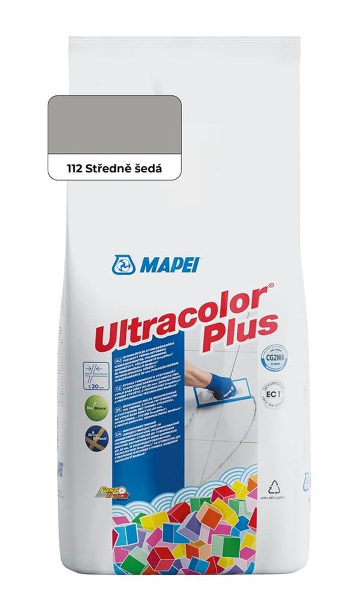 Spárovací hmota Mapei Ultracolor Plus středně šedá 2 kg CG2WA MAPU2112 Mapei