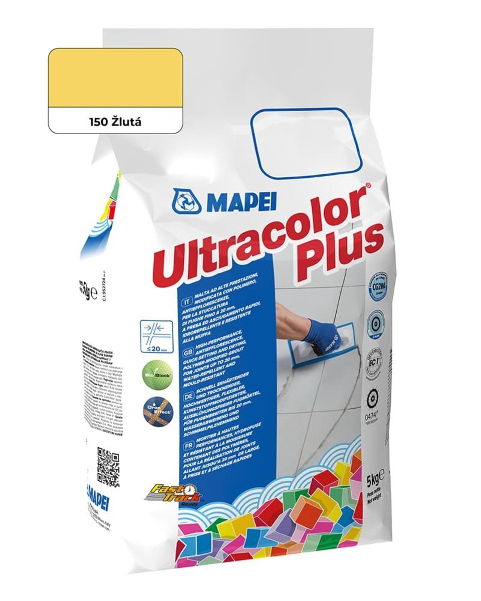 Spárovací hmota Mapei Ultracolor Plus žlutá 5 kg CG2WA MAPU150 Mapei