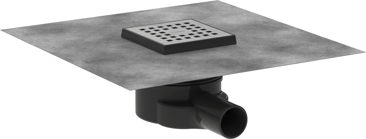 Podlahová vpust DN40 Hansgrohe RainDrain Point 10 cm kartáčovaná nerez nerez 56246800 Hansgrohe