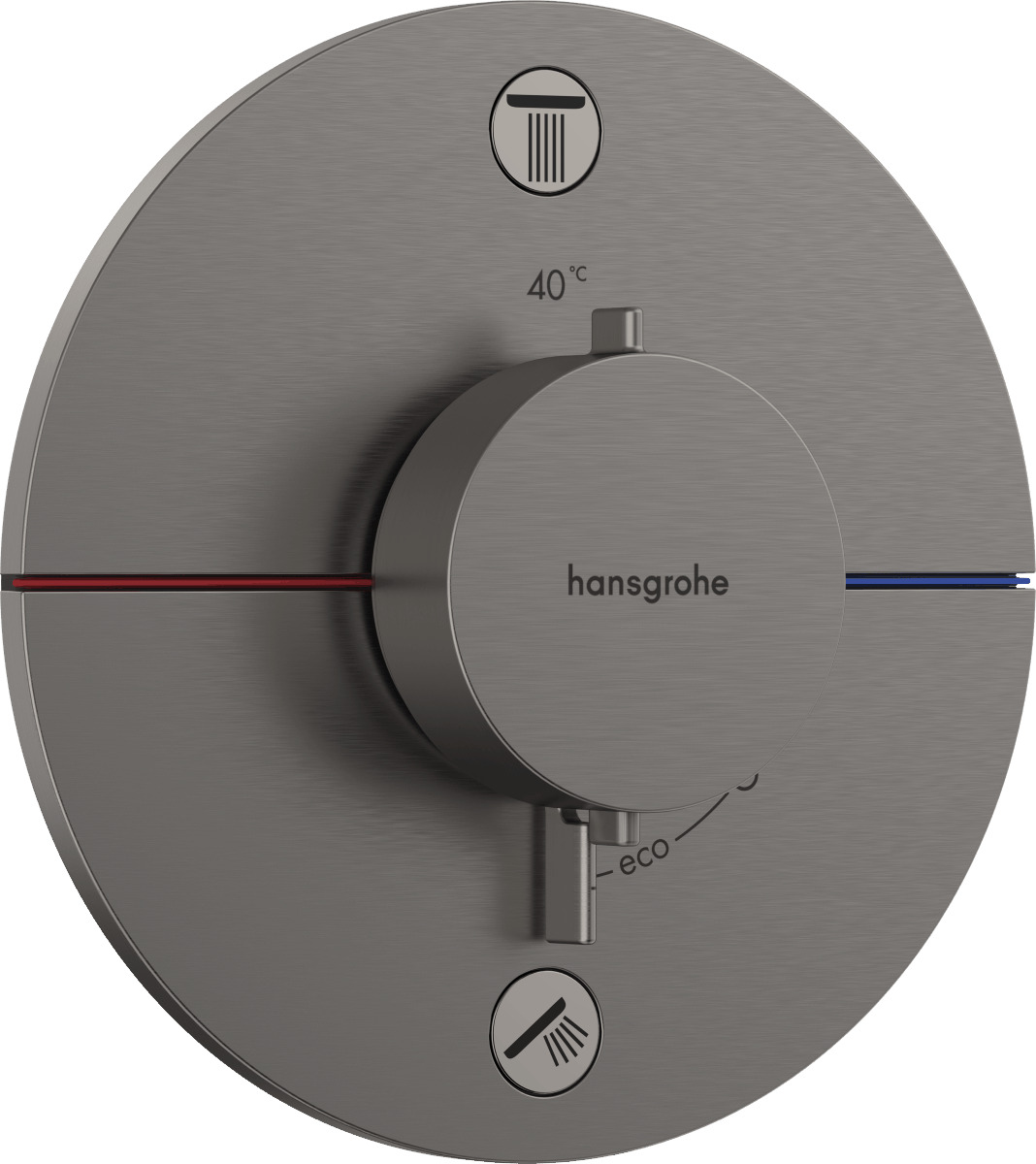 Vanová baterie Hansgrohe ShowerSelect Comfort S bez podomítkového tělesa kartáčovaný černý chrom 15556340 Hansgrohe