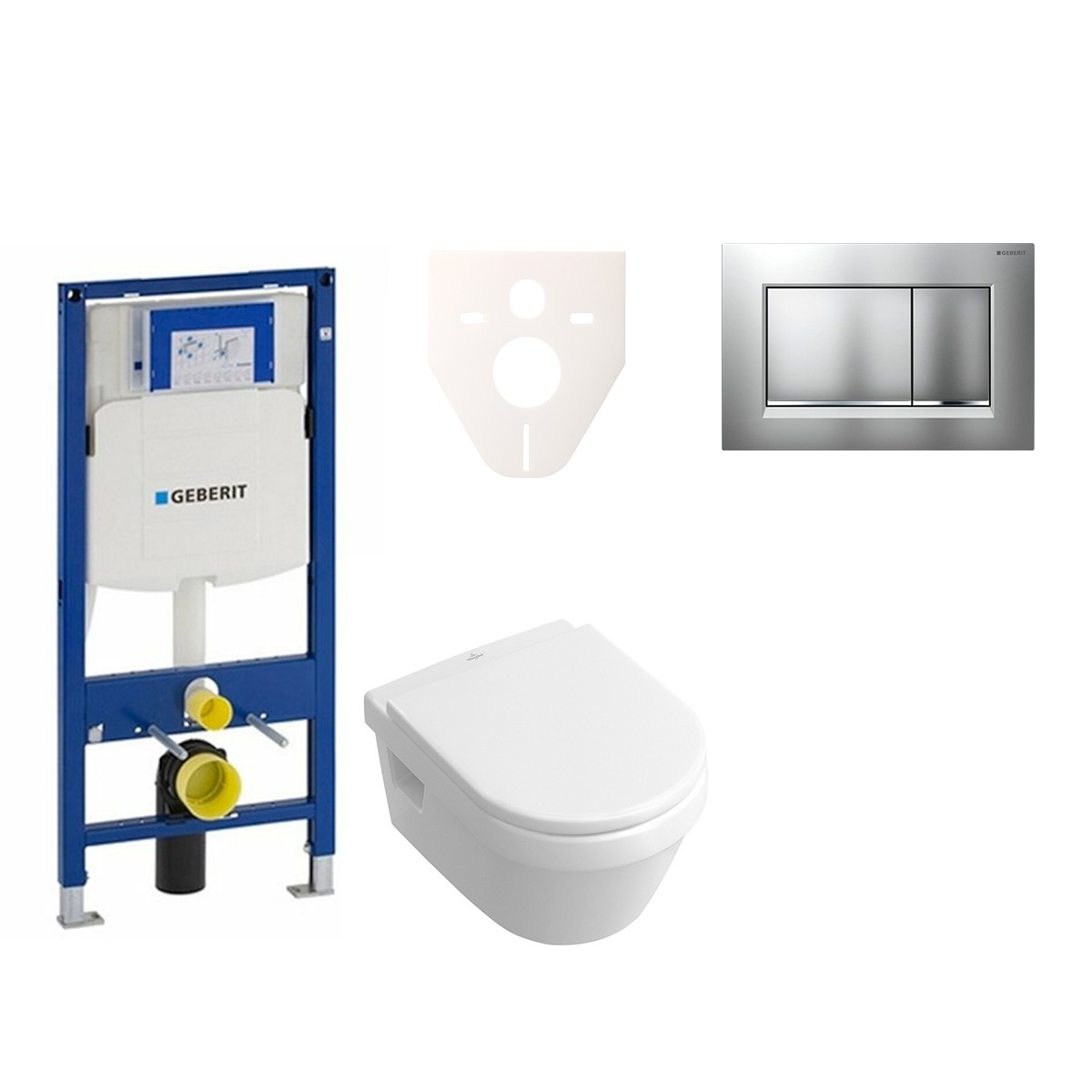 Cenově zvýhodněný závěsný WC set Geberit do lehkých stěn / předstěnová montáž+ WC Villeroy & Boch Omnia Architectura 111.300.00.5NB7 Villeroy & Boch