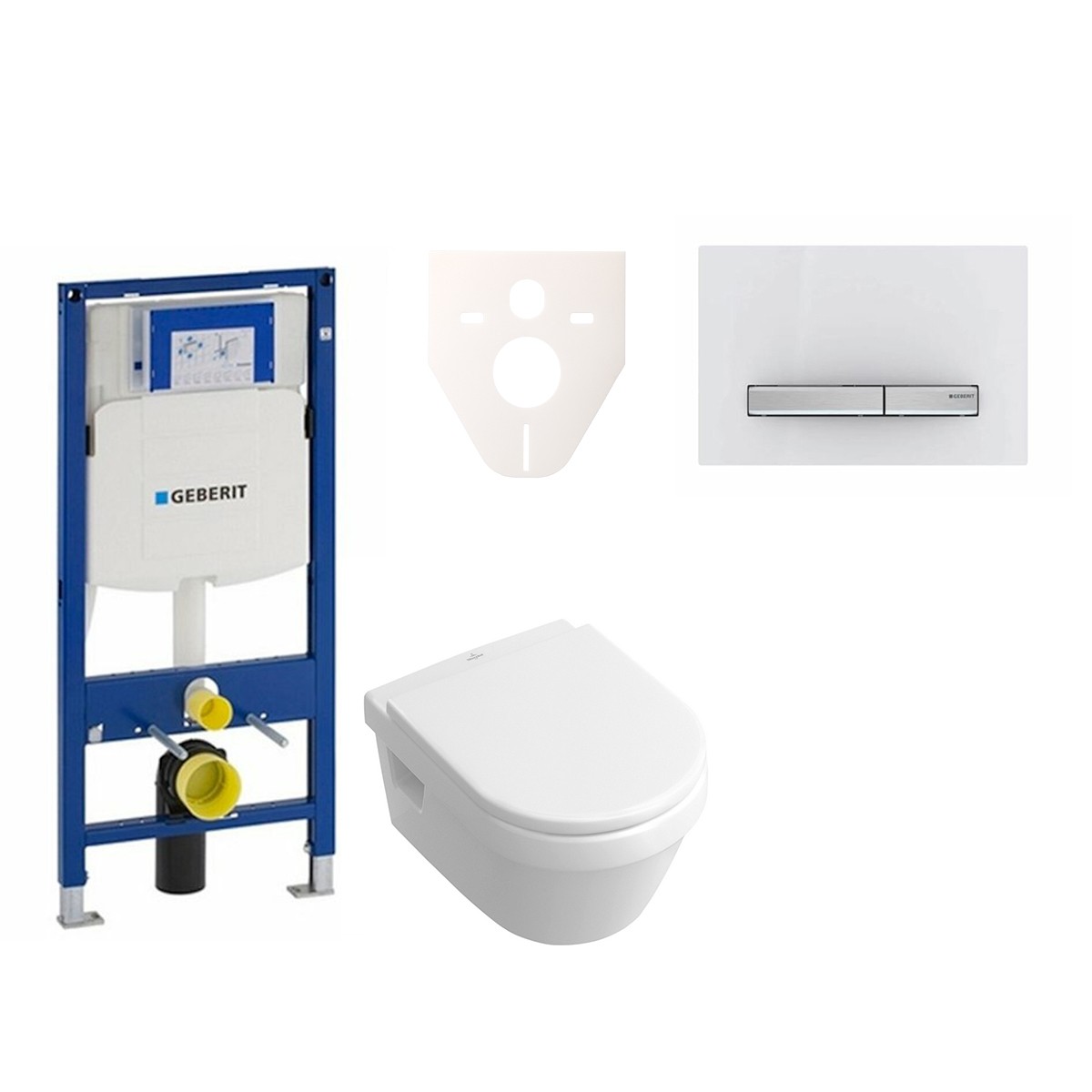 Cenově zvýhodněný závěsný WC set Geberit do lehkých stěn / předstěnová montáž+ WC Villeroy & Boch Omnia Architectura 111.300.00.5NB8 Villeroy & Boch