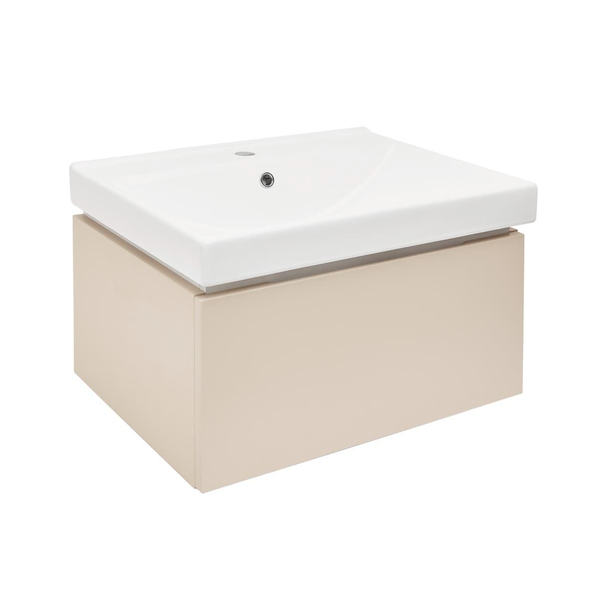 Koupelnová skříňka s umyvadlem SAT Feel 60x30x46 cm pískově béžová mat SATFEEL60BEU1 SAT