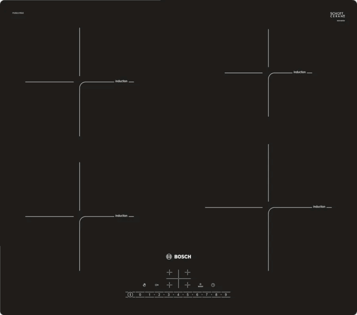 Bosch Serie 6 indukční varná deska 60 cm černá PUE611FB1E NO BRAND