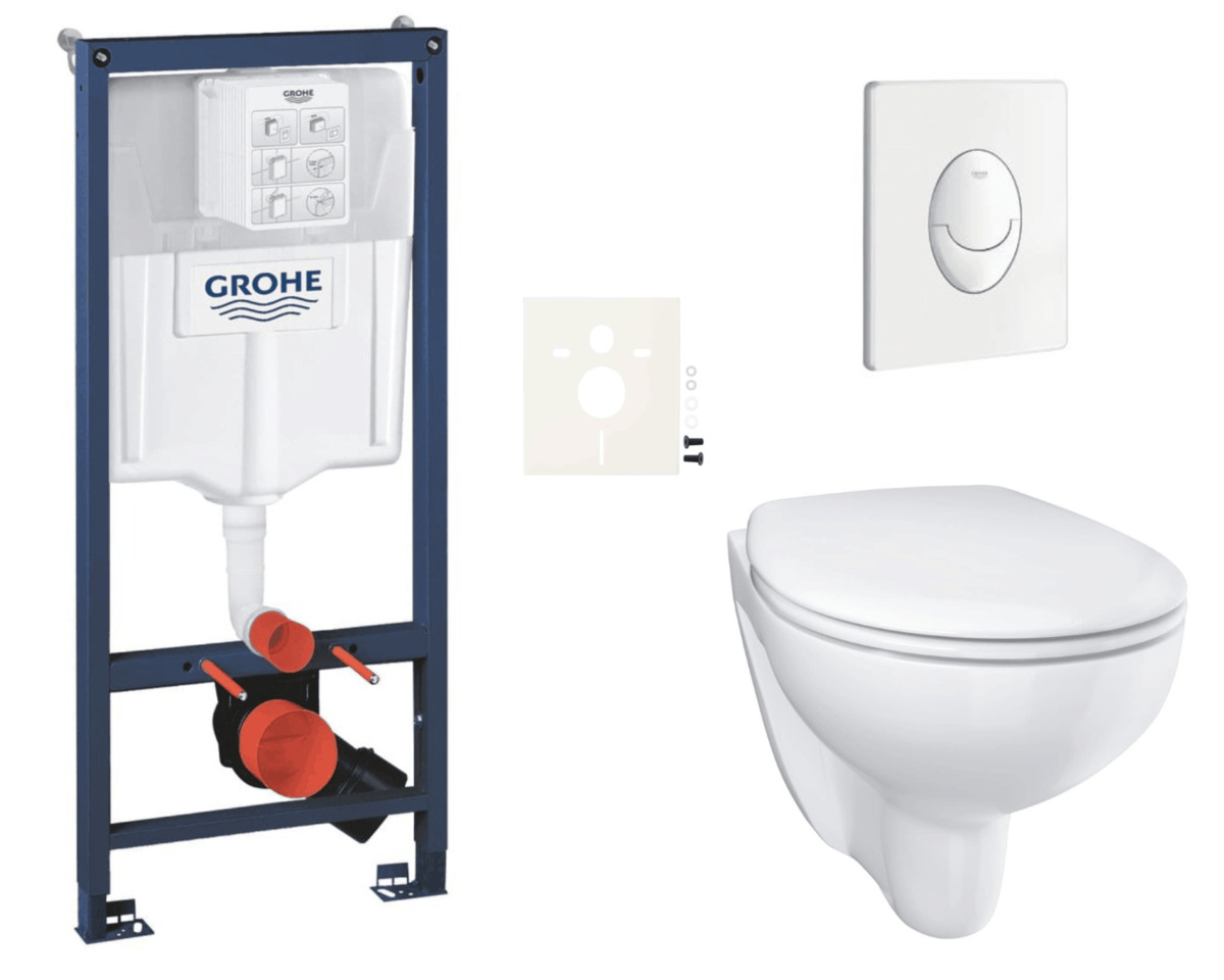 Závěsný wc set do lehkých stěn / předstěnová montáž Grohe Bau Ceramic SIKOGRSBAUSASH0 NO BRAND