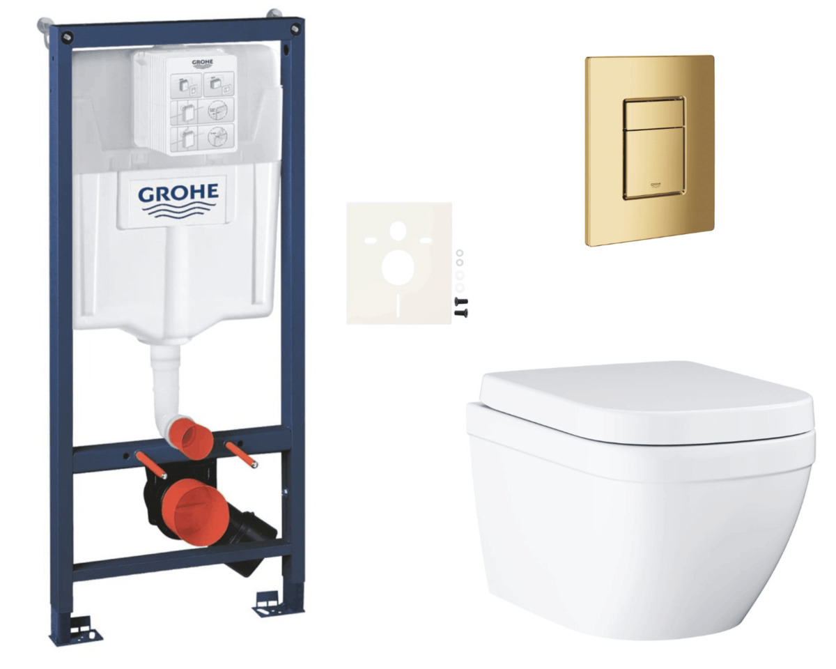 Závěsný wc set do lehkých stěn / předstěnová montáž Grohe Euro Ceramic SIKOGRSEUSCGL0 NO BRAND