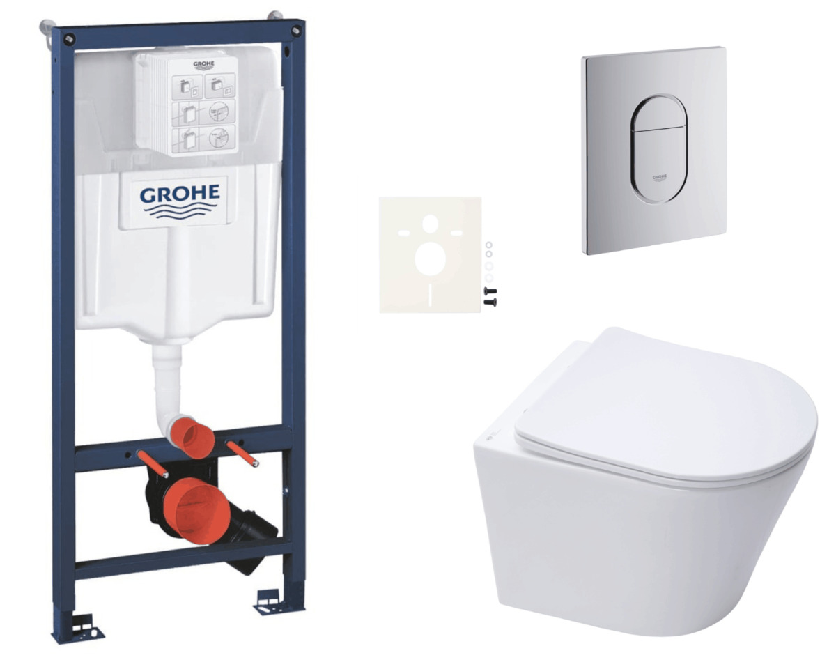 Závěsný wc set do lehkých stěn / předstěnová montáž Swiss Aqua Technologies Infinitio SIKOGRSIN10A NO BRAND