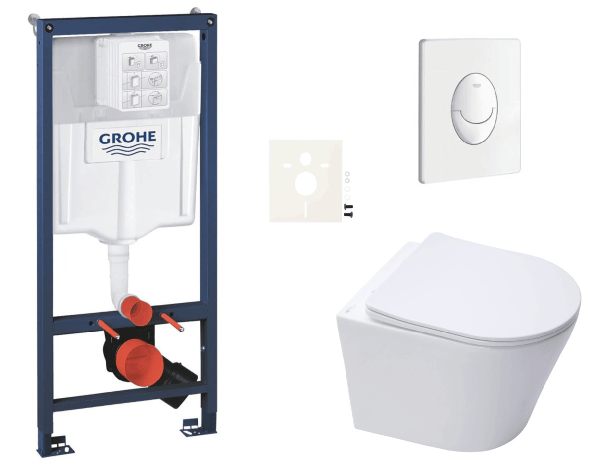 Závěsný wc set do lehkých stěn / předstěnová montáž Swiss Aqua Technologies Infinitio SIKOGRSIN10SASH0 NO BRAND