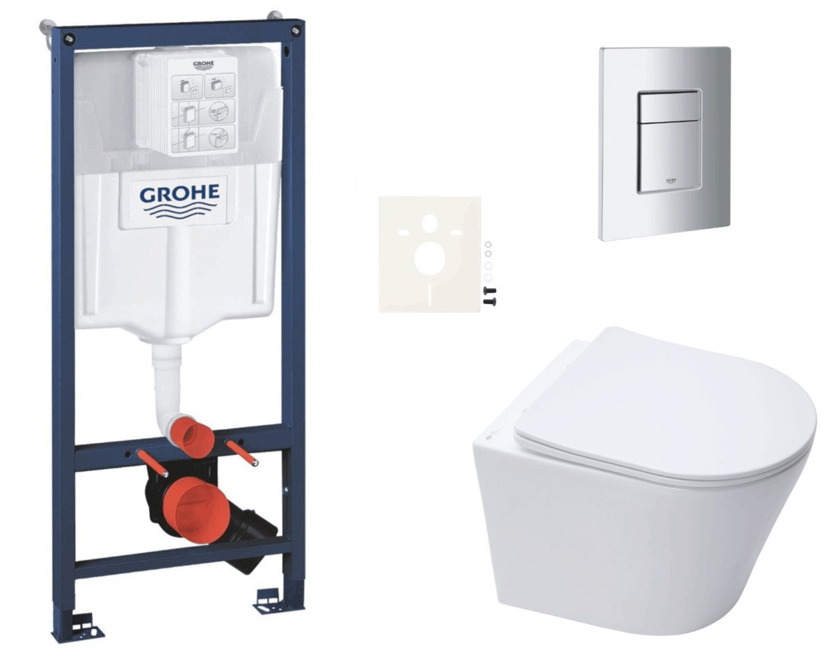 Závěsný wc set do lehkých stěn / předstěnová montáž Swiss Aqua Technologies Infinitio SIKOGRSIN10SCP00 NO BRAND