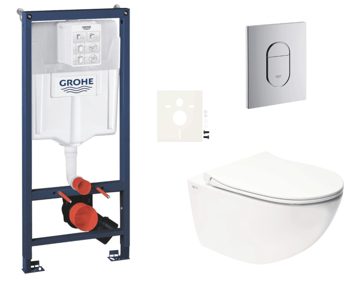 Závěsný wc set do lehkých stěn / předstěnová montáž Swiss Aqua Technologies Infinitio SIKOGRSIN11A NO BRAND