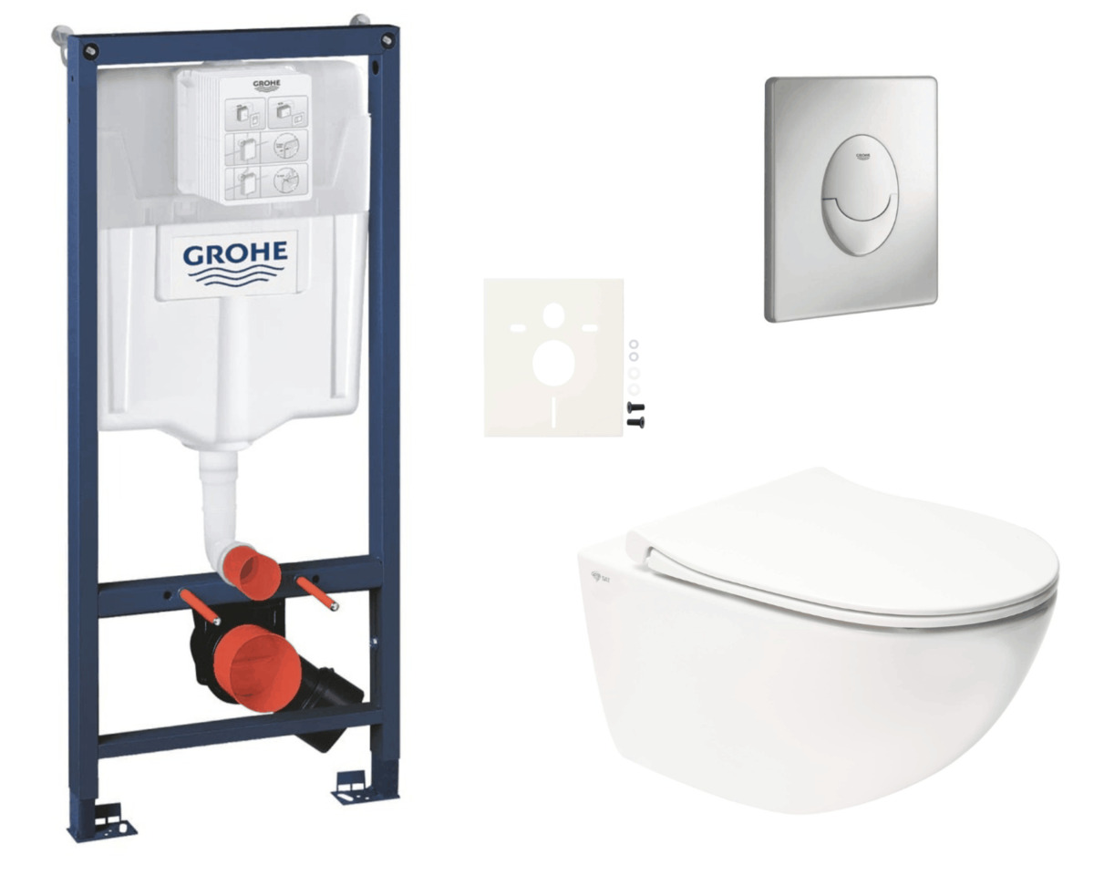 Závěsný wc set do lehkých stěn / předstěnová montáž Swiss Aqua Technologies Infinitio SIKOGRSIN11SAP00 NO BRAND