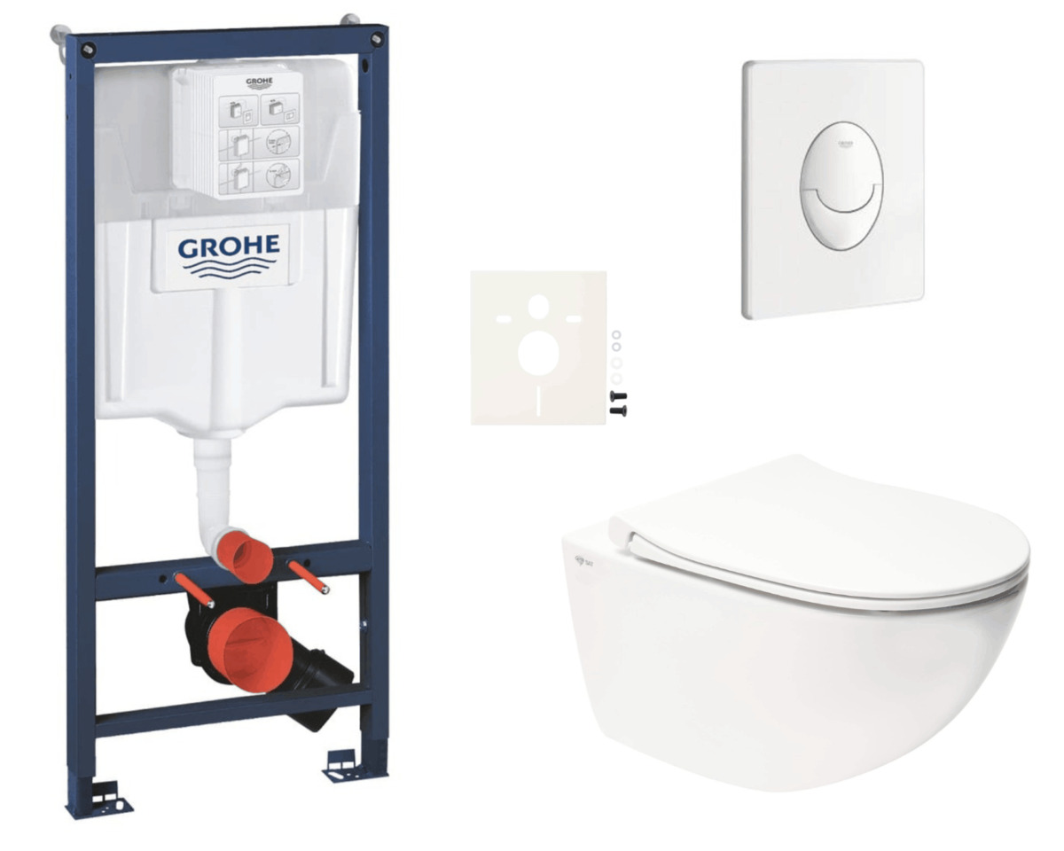 Závěsný wc set do lehkých stěn / předstěnová montáž Swiss Aqua Technologies Infinitio SIKOGRSIN11SASH0 NO BRAND