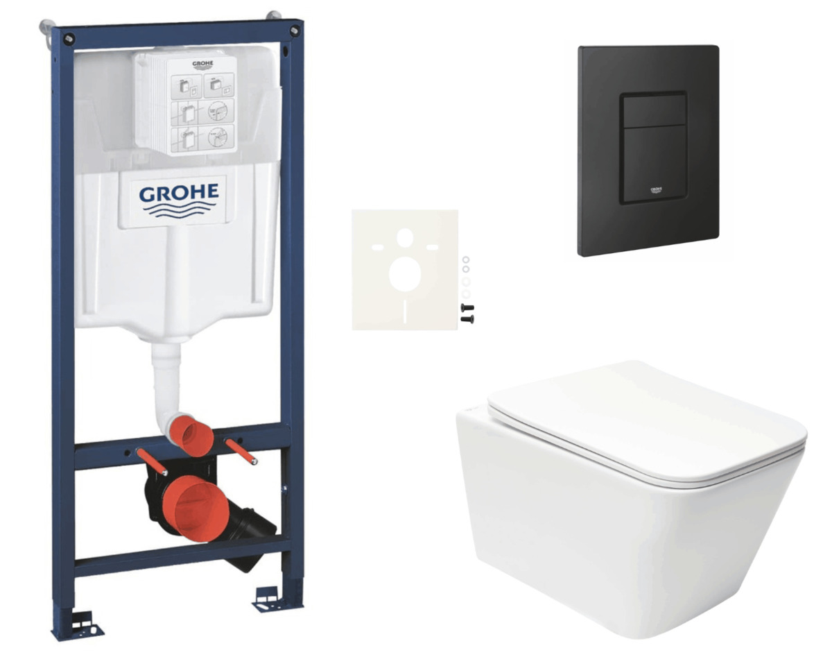 Závěsný wc set do lehkých stěn / předstěnová montáž Swiss Aqua Technologies Infinitio SIKOGRSIN12EKF0 NO BRAND