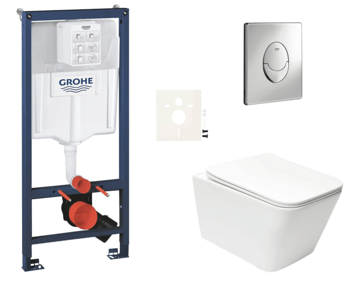 Závěsný wc set do lehkých stěn / předstěnová montáž Swiss Aqua Technologies Infinitio SIKOGRSIN12SA NO BRAND