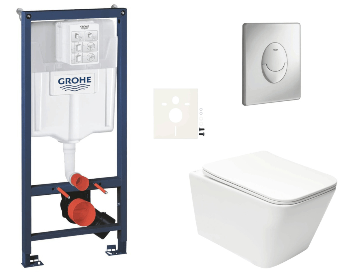 Závěsný wc set do lehkých stěn / předstěnová montáž Swiss Aqua Technologies Infinitio SIKOGRSIN12SAP00 NO BRAND