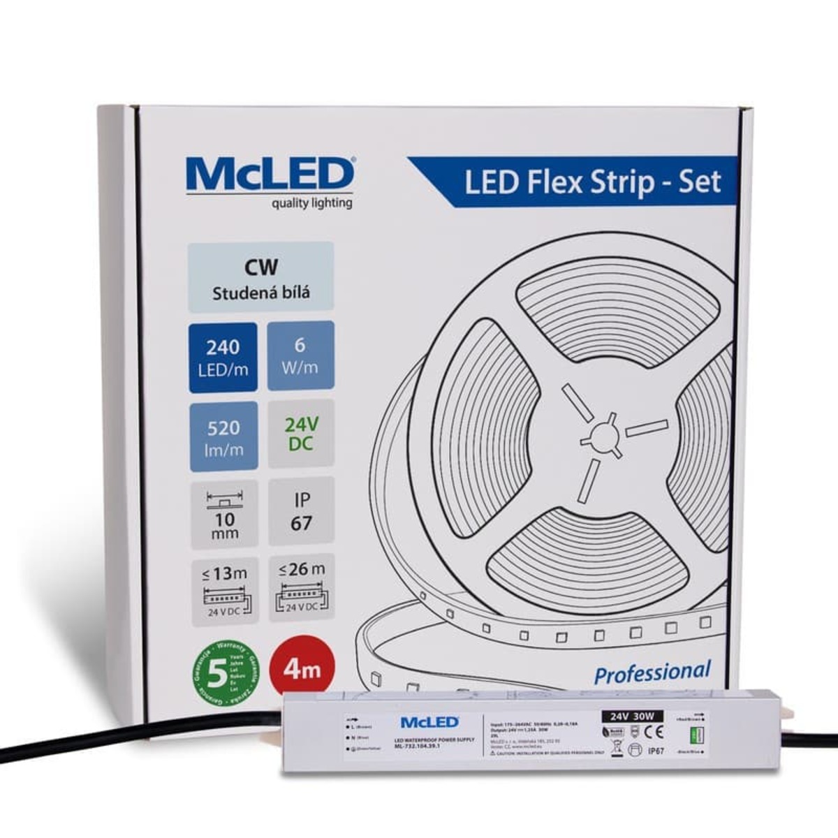 McLED LED pásek - sada 4 m